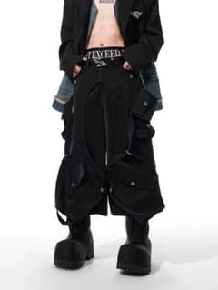 STARTEXCEEDEND Multi pocket split jeans - メルカリ