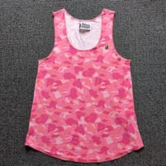 A Bathing Ape ピンク カモフラ タンク トップ XS - メルカリ