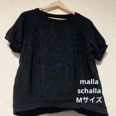 malla schalla トップス スウェット カットソー ドット 黒 Mのサムネイル