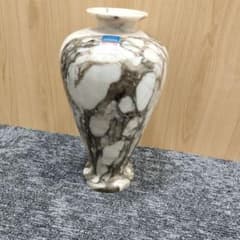 壺　花器　大理石高さ 33cm 底幅15.5cm 身幅14.5cm 口径12cm 楽天市場】天然大理石 花瓶 飾り壺 高さ約38cm 天然石の美しさ