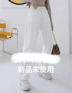 購入しない方いいね❌新品未使用シーインSHEINデニムホワイトのサムネイル