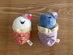 【お文具といっしょ】クレープマスコットキーチェーン　お文具さん/猫さん