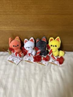 【新品未使用】かみさまキツネとサラリーマン　ぬいぐるみマスコット　全4種セット