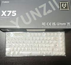 YUNZII X75 有線 メカニカルキーボード クリスタルホワイト軸 - メルカリ