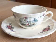 A french-antique-antiquetableware-antiqueplate-cupandsaucer カップ＆ソーサー サルグミンヌ　obernai アンティーク雑貨