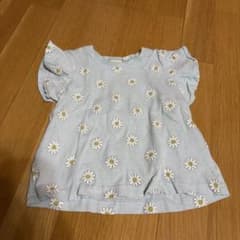 SIMPLE FREE 水色 デイジー柄 Tシャツ 90のサムネイル