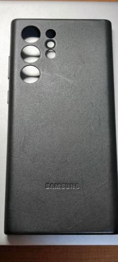 Galaxy S22Ultra 純正レザーケース 黒のサムネイル