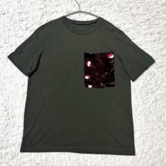 ZARA 半袖 クルーネック Ｔスパンコール ポケット - オリーブのサムネイル