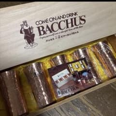 BACCHUS 銅製 ビールグラス 5客　昭和レトロ バッカス ビアタンブラー