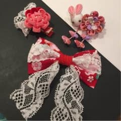 milky様専用 ベビー髪飾り♡つまみ細工のサムネイル