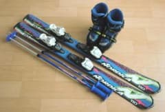 □□送料無料□ノルディカ□子供用スキーフルセット□板110靴21□WAX済