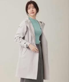 anySiS 撥水・UVカット・洗える フーデットロングコートのサムネイル