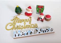 クリスマス ミニチュア 置物 飾り付けセットのサムネイル