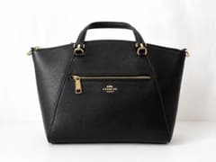 COACH 58874 Prairie Satchel 美品ブラックレザーバッグ - メルカリ
