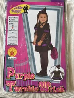 Halloween Witch Costume for Girls (100-120cm, Size S)