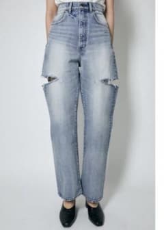 moussy デニム　THIGH SLIT LOOSE STRAIGHTのサムネイル