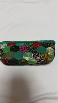 ハンドメイド パッチワーク グリーン筆箱♡のサムネイル