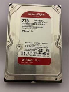 使用歴浅 WD RED PLUS WD20EFPX 2TB NAS HDDのサムネイル