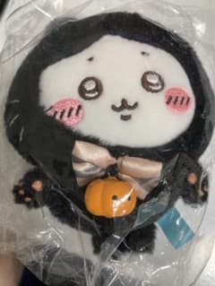 치이카와 할로윈 마스코트 봉제 인형 검은 고양이 하치와레 키링
