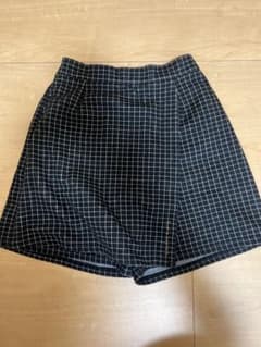 値下げ！！trois lapins kpチェック柄 ラップ風キュロットスカートのサムネイル