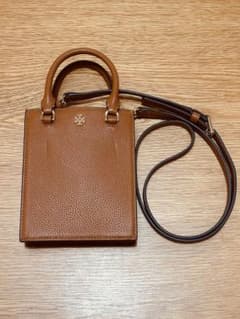 Tory Burch ブラウンレザー 2WAYショルダーバッグ　保存袋付きのサムネイル