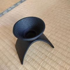 鋳鉄製 花器 ブラック