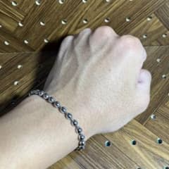 シルバー ステンレススチール ボールチェーンブレスのサムネイル