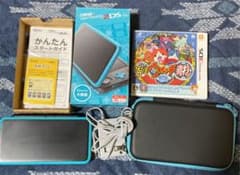 【本体・付属品セット】Newニンテンドー2DS LL ブラック×ターコイズのサムネイル