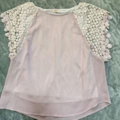 flower ノースリーブ ブラウス レース切替のサムネイル