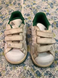 adidas ベビー スニーカー ホワイト/グリーンのサムネイル