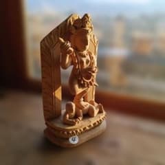 4.インドヒンズー教木製彫刻 神像 約25cm 4番、極小品 - メルカリ