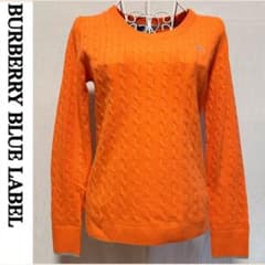 美品 バーバリーブルーレーベル ケーブルニット セーター 長袖セーター