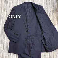 【ONLY】ネイビー スーツ３点セット Lサイズ　美品のサムネイル