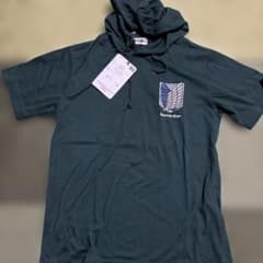 Size M　Attack Titan Don Quijote Collaboration Hooded Short-Sleeved T-Shirt Survey Corps