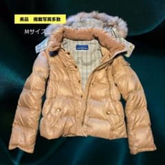【美品】BURBERRYブルーレーベル ファーダウンコート　キャメル　38(M)のサムネイル