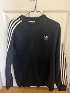 adidas トレフォイルロゴ スウェット ブラックのサムネイル