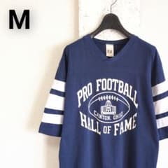 80s・USA製】LOGO 7 プロフットボール殿堂 Tシャツ M ネイビー - メルカリ