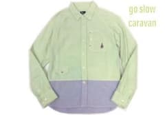 【美品】バイカラーシャツ go slow caravanのサムネイル