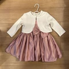 ベビー　ドレス　80 ボレロ　女の子　ピンク　リボンのサムネイル