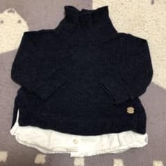 ♡フタフタ・紺色ハイネックニット♡のサムネイル