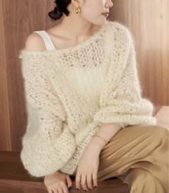 【plage】＊今季購入/新品タグ付き＊HAND KNIT ジャンボタムのサムネイル