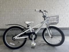 【ささ様専用】ルイガノ 子供用自転車 ホワイト　20インチ　泥除け&カゴ付きのサムネイル