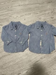 GAP DENIM デニムシャツ 2枚セット 6-12ヶ月のサムネイル