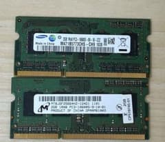 ノートPC用メモリ 2GB 2枚セット PC3-10600Sのサムネイル