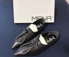【ほぼ未使用】MANA マナ ストリンジパンプス レースアップ 黒 サイズ39 ほぼ未使用】MANA マナ ストリンジパンプス レースアップ 黒 サイズ39