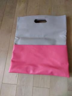 バイカラー クラッチバッグ ピンク×グレーのサムネイル
