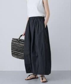 25SS かぐれ kagure コットン リネン コクーン スカート BLACK - メルカリ