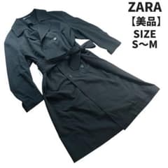 ZARA オーバーサイズトレンチコート ブラック - メルカリ