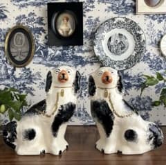 英国ヴィンテージ ♤ スタッフォードシャードッグ 22cm - メルカリ