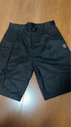 値下げ A BATHING APE ハーフパンツ ブラック M